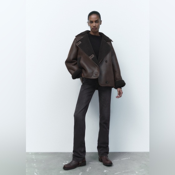 Zara double faced sherpa jacket - Picture 3 of 6